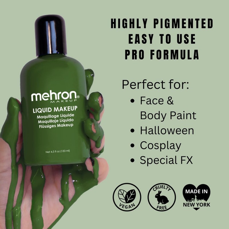 Mehron Makeup Liquid Makeup | Face Paint and Body Paint