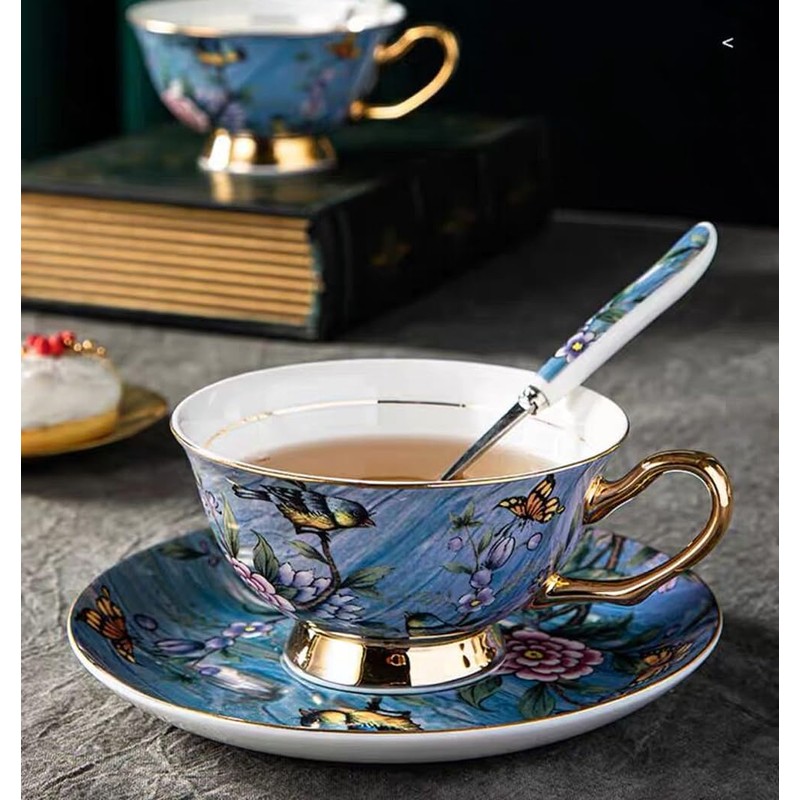 Eplze YBK Tech Euro Style Cup& Saucer Set, Bone China