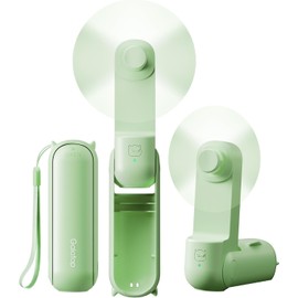 Gaiatop - Ventilador portátil de mano, mini ventilador 3 en 1 refrigeración máxima de 17 horas, ventilador personal plegable, diseño de bolsillo, ventiladores de viaje recargables por USB, para