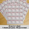 140 PCS Oil Change Stickers Static Cling, 2x2 Inches Oil