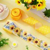 Generic AnyDesign Sunflower Dot Wired Edge Ribbon Yellow White Craft