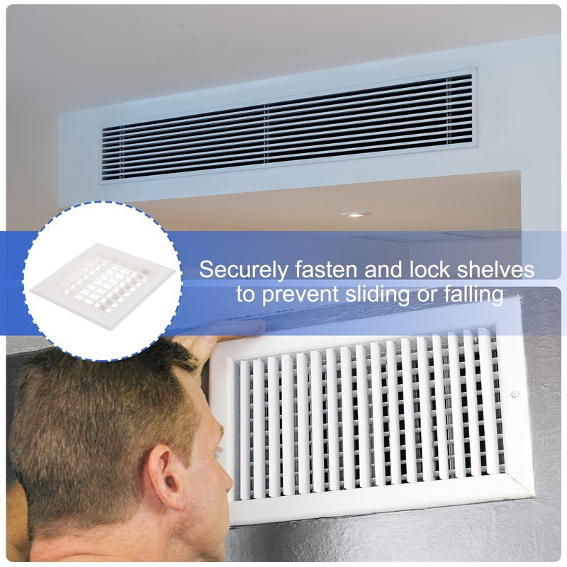 PATIKIL 8x8 Inch Plastic Ventilation Grille, Adjustable Outlet Air Vent
