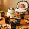 50 PCS Sage Green Baby Shower Plastic Cups,12 OZ Clear