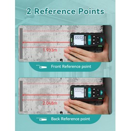Laser Measure,RockSeed Digital Laser Distance Meter with 2 Bubble Levels,Portable M/in/Ft Unit Switching Backlit LCD and Measuring