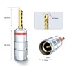 Cleqee 8pcs 24K Gold Plated Banana Plug Screw-in Solderless Terminal