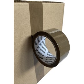 Rhinox General Purpose Brown Packaging Tape 6 Rolls Cellotape Per Carton 48mm x 66m Ideal For Cardboard Box Wrapping Packing Boxing Parcels Moving House Removals Strong Parcel Boxes (48MM X 66M)