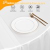 YMHPRIDE 10 Packs Satin Tablecloth 120 inch White Round Tablecloths,