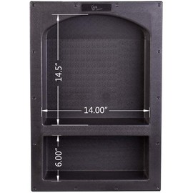 Uni-Green Recessed Shower Niche 17X25 Arch Double Shelf-Shower Cube for Organizer Storage or Shampoo and Toiletry Storage