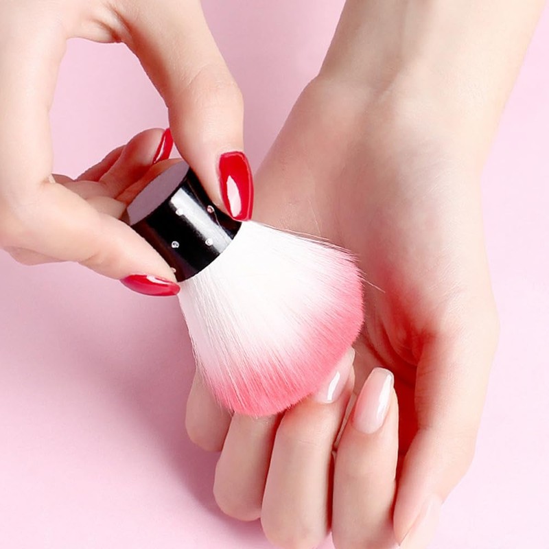 Nail Brush Nail Dust Nail Supplies Pink 1pc Standalone Compact