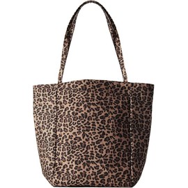 Chic Minimalist Leopard Print Canvas Tote – Versatile Open-Top Shoulder Bag for Women(Dark Leopard)