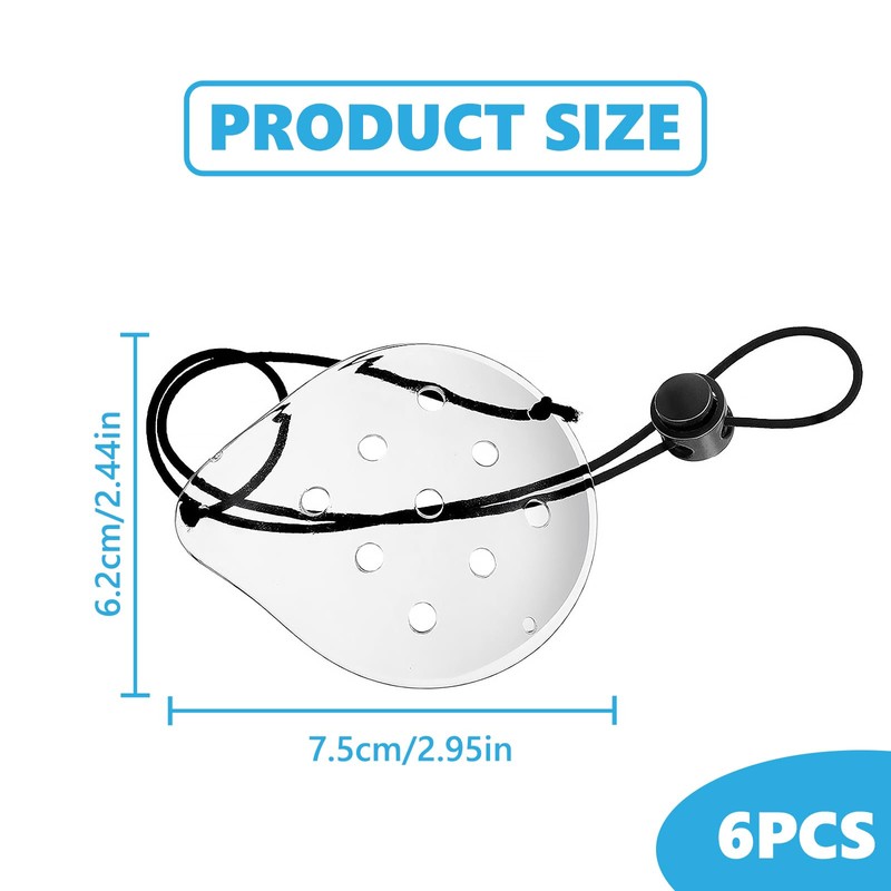 6 Pcs Transparent Eye Shield After Cataract Surgery, Plastic Eye