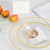 Lullaby 200PCS Clear Plastic Plate with Gold Rim, Includes 100pcs