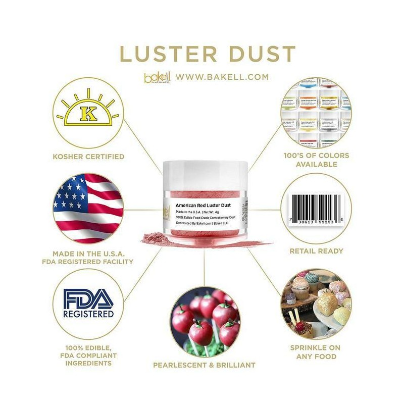 Bakell 4th of July Luster Dust Collection B (8 PC