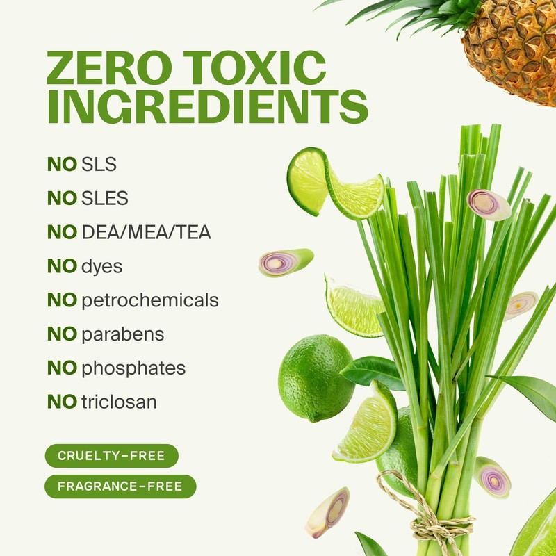 Fuwa3e Pineapple Enzyme Natural Floor Cleaner Lime & Lemongrass -