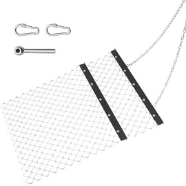 Towallmark 3' x 4' ATV Drag Harrow, Chain Harrow for Landscape Leveling or Sod Prepping, Durable Utv Tractor Attachment