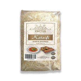 CNYTUS Kataifi Shredded Fillo Dough, 200 GR. (0.44 lb) , Katafi Shredded Pastry, Kunafa Shredded Phyllo Dough, Knafeh Shredded, Kadayif, Kanafeh, Katifi Shredded Phyllo, Kataifi Dough For Dubai Chocolate