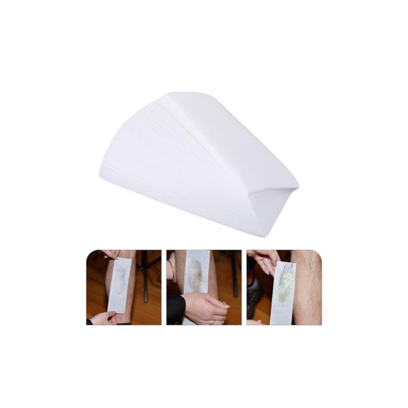 200 Piezas Tiras de Cera Facial y Corporal de Papel
