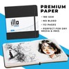 illo Sketchbook 8’’ x 8’’ Square Hardcover Sketch Book, (112lb/180gsm)