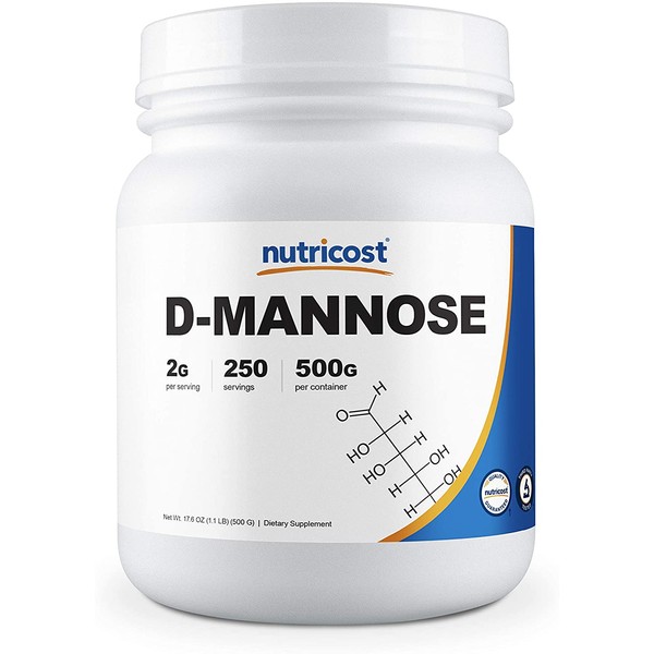 Nutricost D-Mannose Powder 500 Grams (250 Servings) - Non-GMO and Gluten Free
