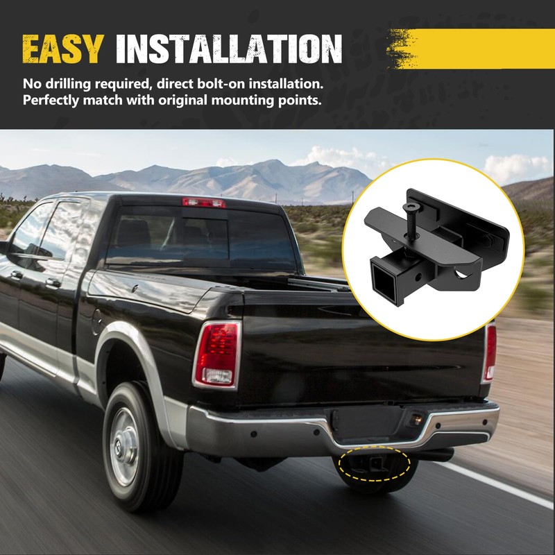 BUNKER INDUST Rear Trailer Hitch Receiver - Fit for 2003-2018/2019-2021
