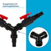 AquaForte 3-Way Valve Y Water Divider Diameter 20/25 mm, with