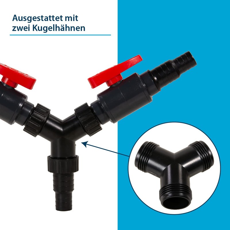 AquaForte 3-Way Valve Y Water Divider Diameter 20/25 mm, with