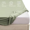 Soifox King Size Fitted Sheet Sage Green - Bed Sheets