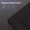 ELEGRP Matte Black Single Pole Decorator Light Switch, 15Amp 120-277V,