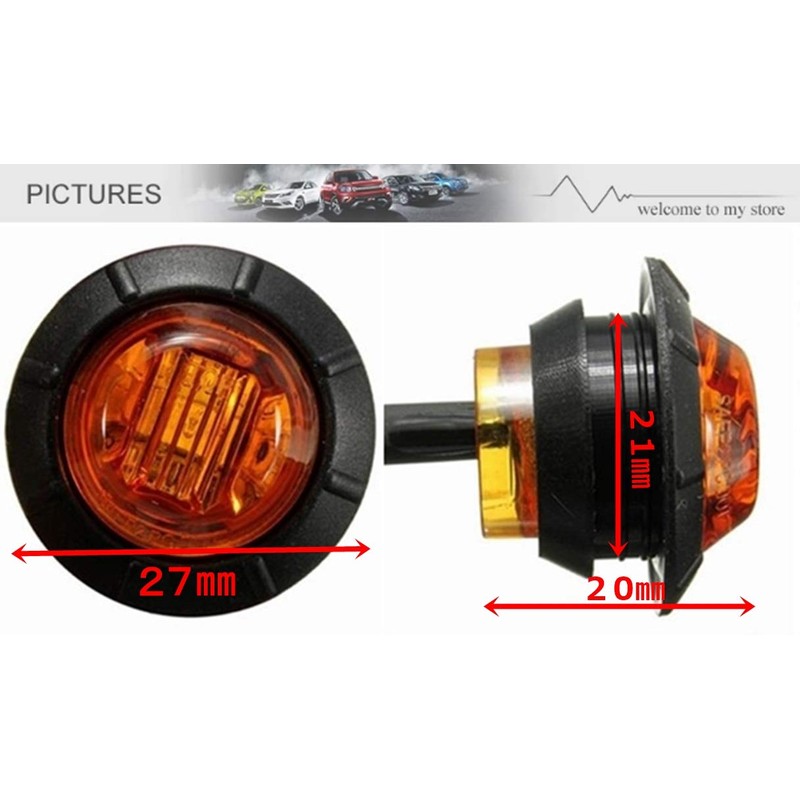S.fields.inc Cowl Turn Signal Side Marker LED Recessed Bike 2