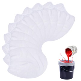 10 Pcs Paint Strainer Bags 5 Gallon- Premium Nylon Paint Filter with Elastic Top, Fine White Mesh for Smooth Painting & Gardening, Disposable Strainer for Paint Bucket & Hydroponics