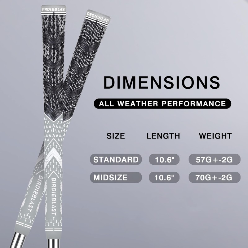 BIRDIEBLAST All Weather Control and High Feedback Golf Club Grips,