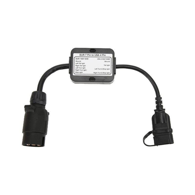 Trailer Connector European 7 Pin to American 4 Pin Taillight