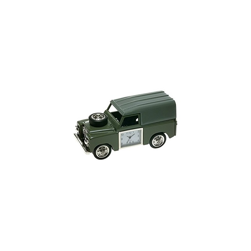 Landrover Miniature 4WD Green Novelty Collector's Table Clock 0475