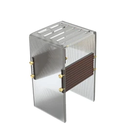 Acrylic Knife Block Holder, Display Stand with Transparent Striped, Kitchen Countertop Knife Holder with Non-Slip Base(Knives Not Included)