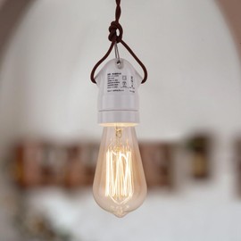 Cerdeco PD023 Subtle Presence, Simple and Stunning Beauty, Bare Light Pendant Light, Shiny, Socket Lamp, Full of Retro, Pendant Light, Interior Lighting