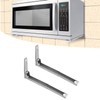 Stainless Steel Microwave Oven Wall Mount Bracket, Foldable Adjustable Shelf