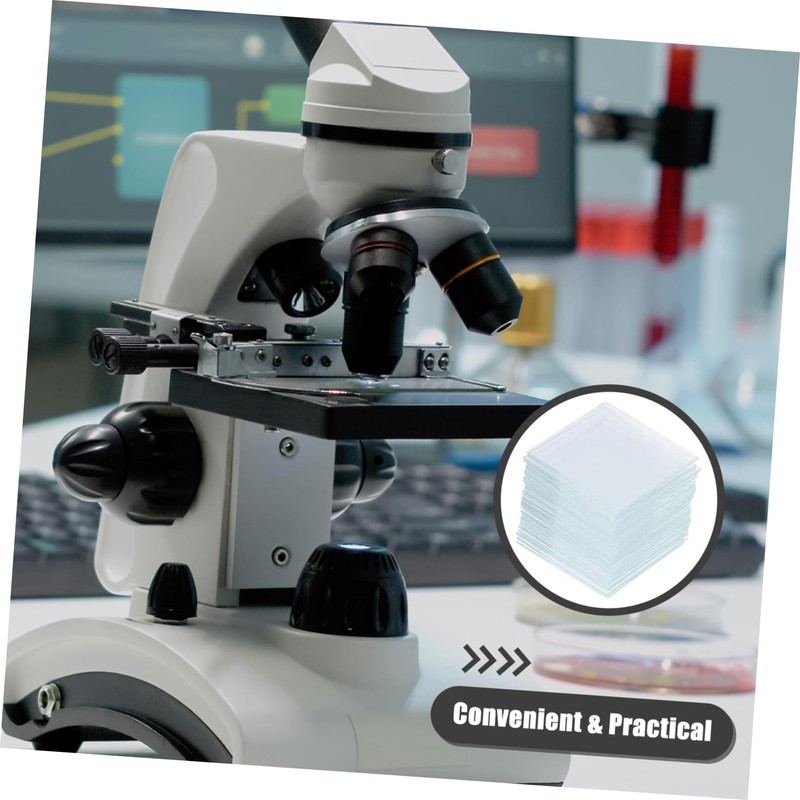 NAMOARLY 500Pcs Microscope Slides and Square Cover Glasses Cover Slips