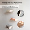 MILUKA Invisible Bookcase Wall | Set of 3 Wall Shelves