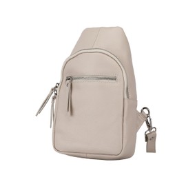 SH Leder Taylor G662 Women's Real Leather Chest Bag Backpack for Festival Travel Medium Waist Bag Crossbody Bag Adjustable Shoulder Strap Women Leather Bag 17 x 28 cm, beige
