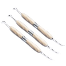 CT5 Dental Composite Resin Filling Instruments Beige Color, 17cm – 3 Pcs, Double Ended, Silicone Handle, Precision Dental Tools for Composite Application #CT5