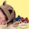 Cute Cat Ear Headband and Wristbands for Face Washing and Shower Bathroom White 2ea