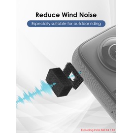 SUNMON 8 Pcs Microphone Windmuff for Insta 360 X4/X3, Noise Reducing and Windproof Foam Accessories for Insta360 Black Sports Action Camera