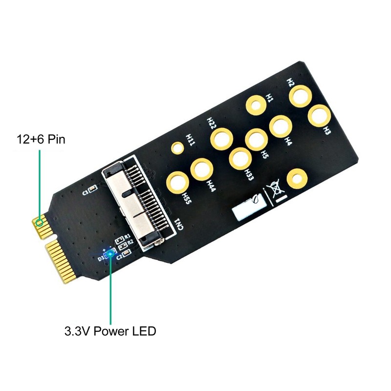 12+6Pin WiFi Network Card and Bluetooth Module Protector Adapter for