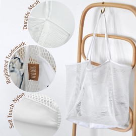 HOXIS Mesh Beach Tote Womens Shoulder Handbag Large