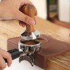 Kitchen Wooden Handle Stainless Steel Base Coffee Powder Press Hammer