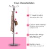 OUKANING Metal Coat Rack Floor Standing Coat Tree with 16