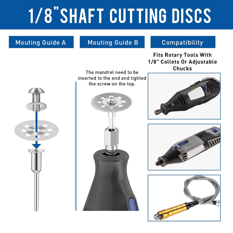20 pcs Diamond Cutting Wheel Cut Off Discs for Rotary