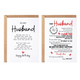 2Pcs Birthday Card, An Interesting Birthday Cards For Men, Birthday Gifts For Him, A Perfect Present For Husbands - Blank Pages Inside