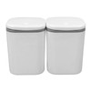 Dynko 2-pack Plastic Desktop Garbage Bin, Mini Trash Can (White)