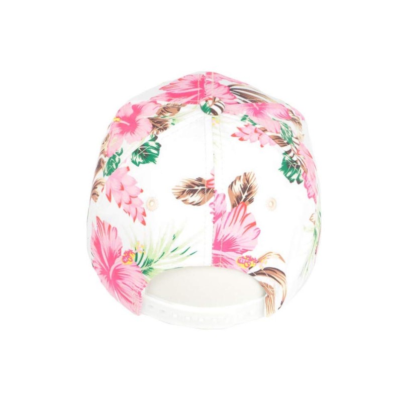 Hip Hop Honour, NY White and Pink Tropical Flowers Fashion